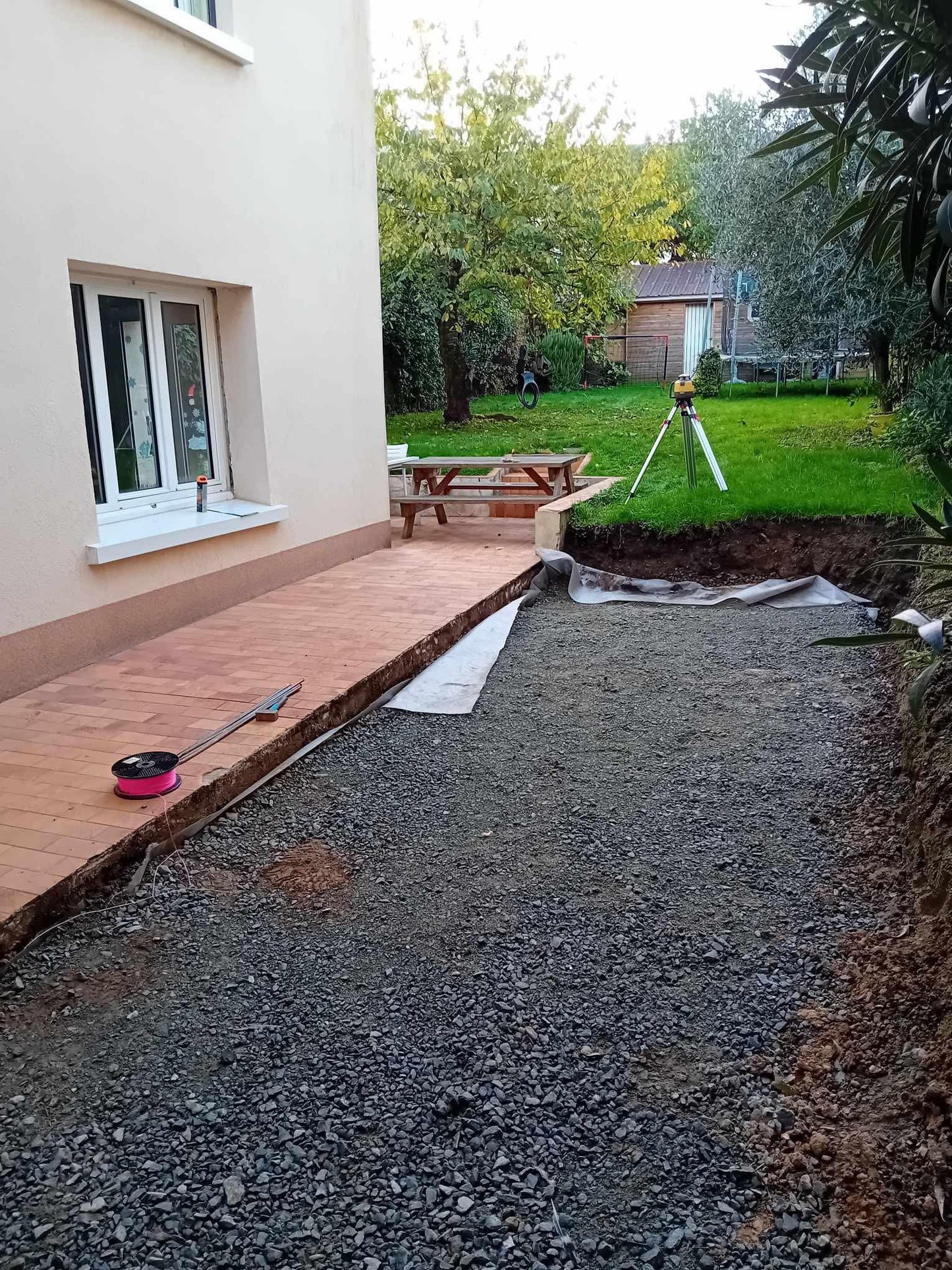 Terrasse en grès cérame 40x120x2cm