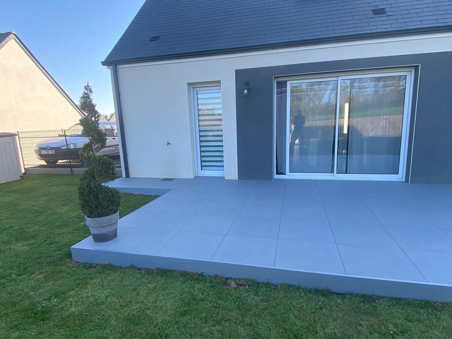 Terrasse en grès cérame 60x60x2cm