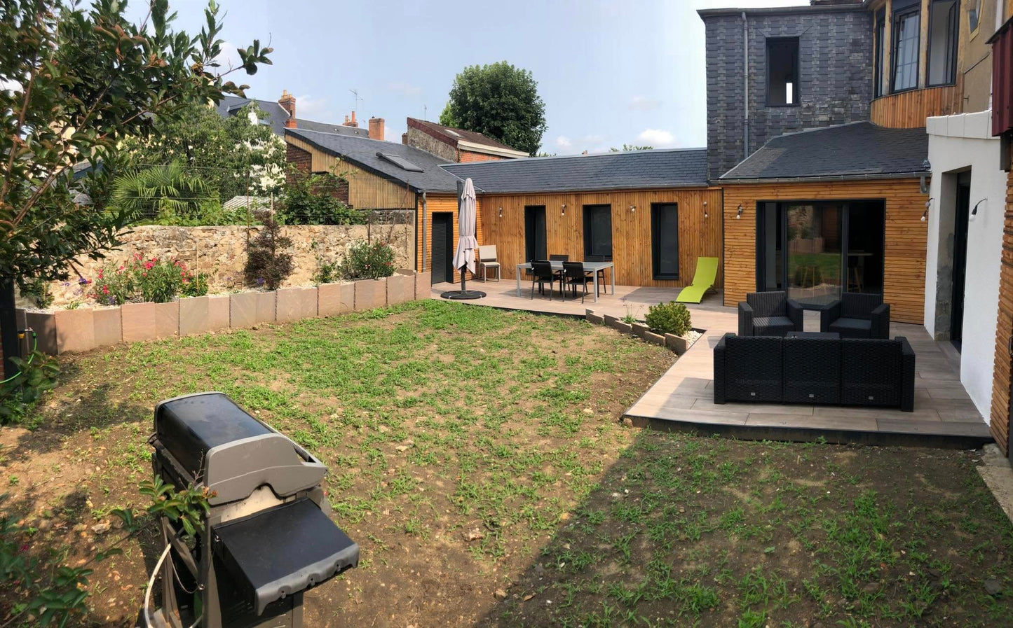 Terrasse en grès cérame 30x120x2cm