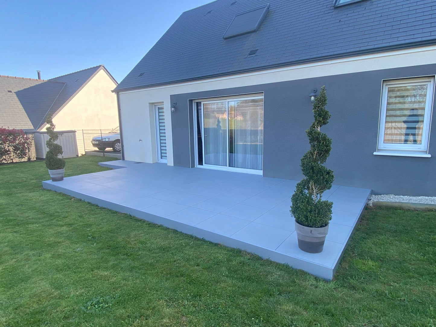 Terrasse en grès cérame 60x60x2cm