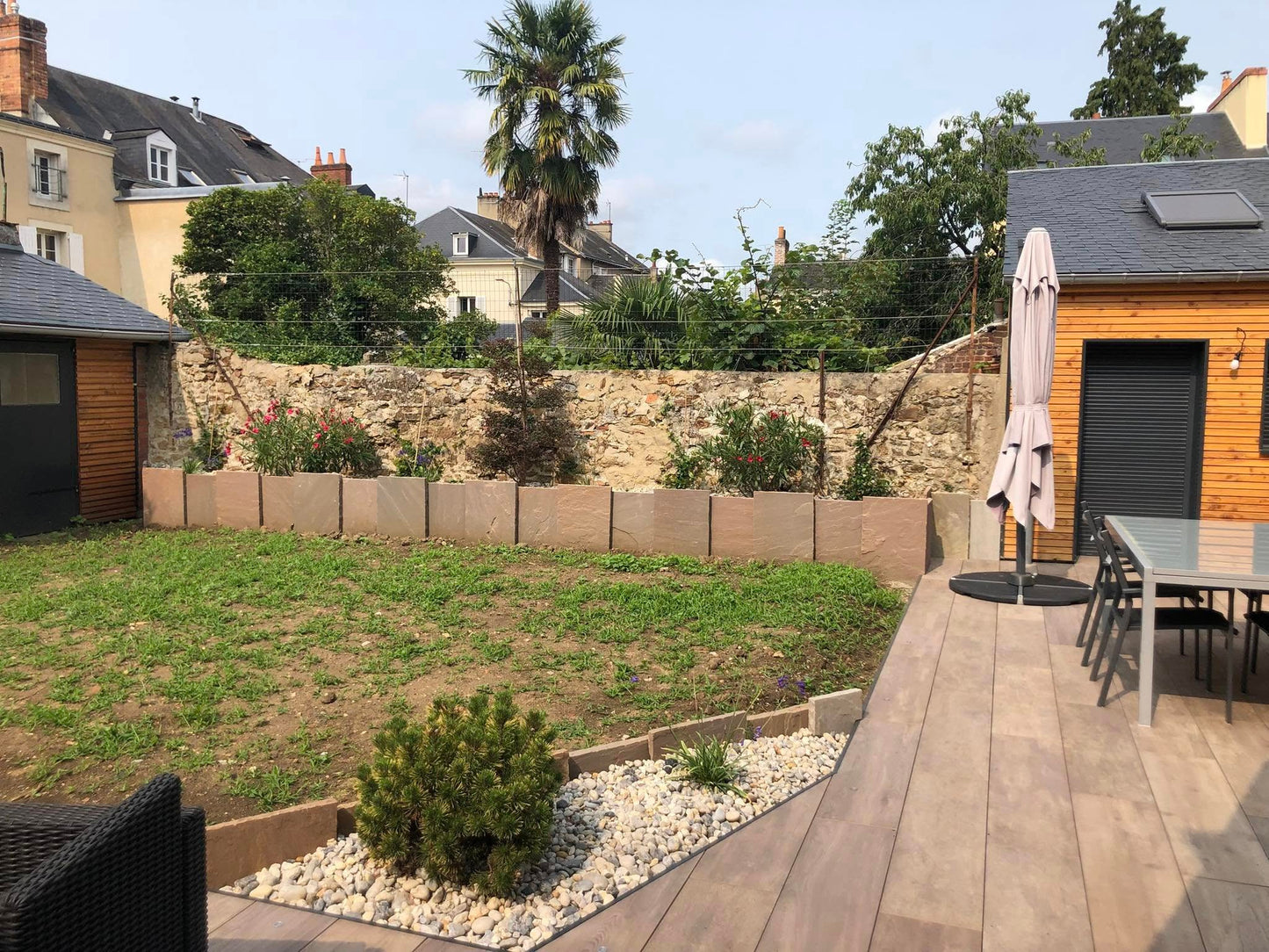 Terrasse en grès cérame 30x120x2cm