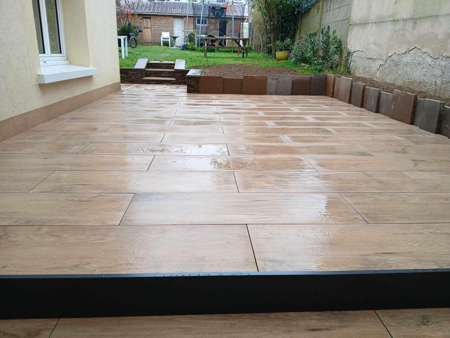 Terrasse en grès cérame 40x120x2cm