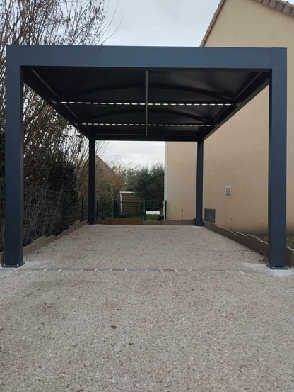 Cour béton désactivé | Carport | Portail
