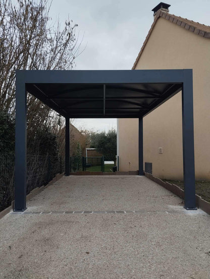 Cour béton désactivé | Carport | Portail