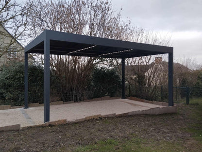Cour béton désactivé | Carport | Portail