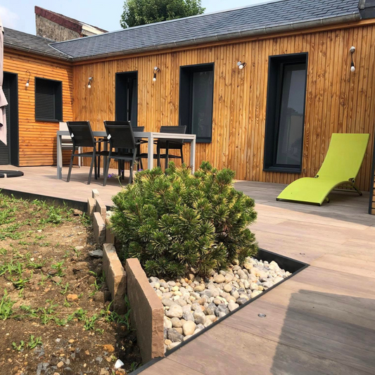 Terrasse en grès cérame 30x120x2cm