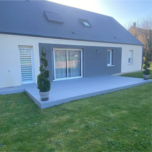 Terrasse en grès cérame 60x60x2cm