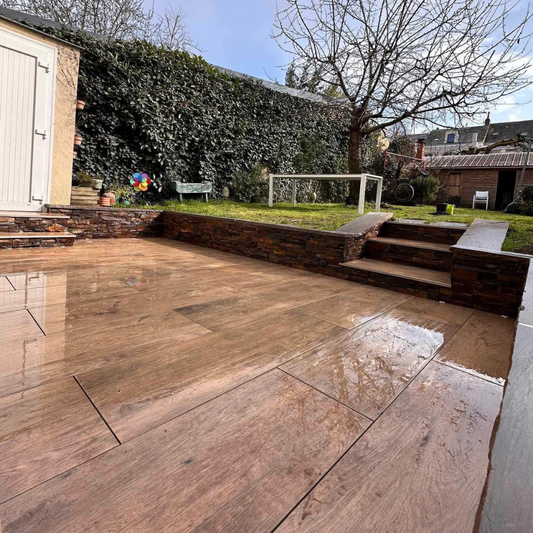 Terrasse en grès cérame 40x120x2cm